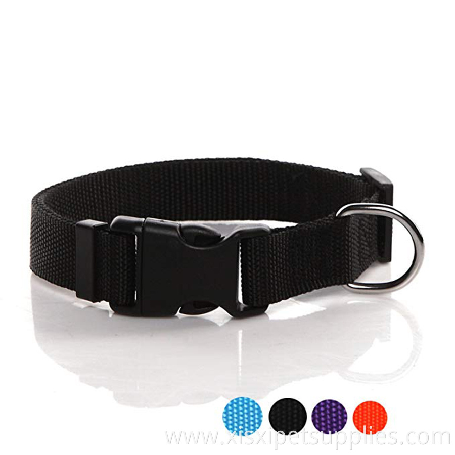 customize 1 inch wide Durable Adjustable Nylon Dog Collar for small medium large dogs